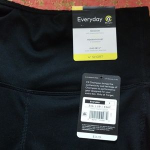 2 CHAMPION SIZE small,4" inseam compression shorts